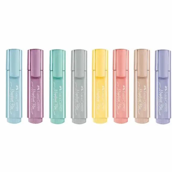 Textmarker Metallic 1546, 8 buc/set, FABER-CASTELL Sparkling - 3Papet